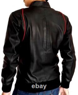 Nouveau Veste En Cuir Véritable Pour Hommes Biker Style Moto Slim Fit Jacket Az295
