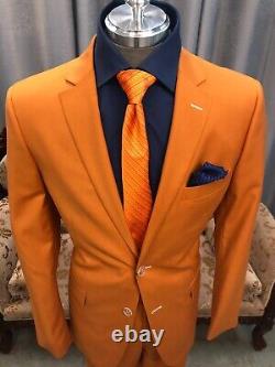 Nouveau costume formel orange pour homme Giorgio Fiorelli veste/pantalon 40R