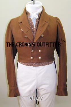 Nouveau manteau de la Régence masculine daté de 1810-1830 Veste queue-de-pie britannique Veste de mariage queue-de-pie