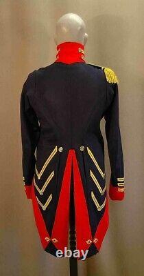 Nouveau manteau en laine bleue de marine pour hommes de la Marine américaine lors de la guerre navale napoléonienne de 1812.