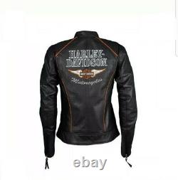 Nouvelle Marque Harley Davidson Veste Pour Dames Real Leather New Mode Us Stock
