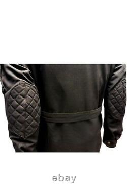 Nouvelle Moto Moto Black Wax Cotton Wp Armour Biker Cotton Wax Jacket