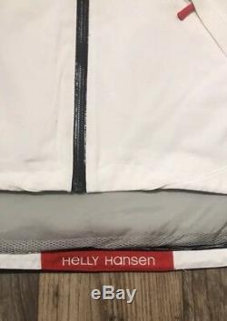 Nouvelle Tno Helly Hansen Veste Salt Femme Rouge Blanc Gris À Capuche Sz Petit S