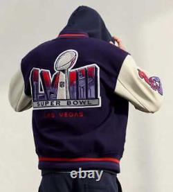 Nouvelle veste de sport Super Bowl LVIII OVO NFL pour hommes et femmes, veste de style Letterman