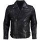 Nouvelle Veste En Cuir Noire Pour Homme Moto Motard Véritable Veste De Motard En Agneau Coat