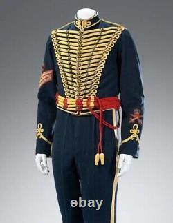Nouvelle veste en laine avec galon de la marine britannique pour officier militaire hussard 1815C - Expédition rapide