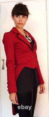 Nouvelle veste militaire rouge en laine pour dames, sur mesure, avec expédition rapide dans le monde entier.