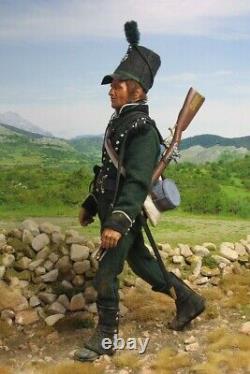 Nouvelle veste pour hommes en laine verte de la 95e Guerre napoléonienne 1810, cavalerie d'artillerie, expédition rapide.