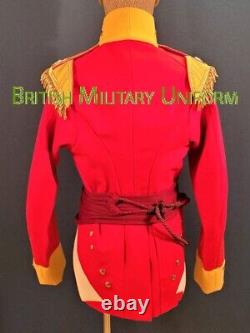 Nouvelle veste sur mesure en laine rouge pour hommes du 100e régiment de pied britannique. Livraison accélérée.