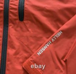 Nwt Mens Helly Hansen Crew Waterproof Jacket 30263-162 Rouge, Taille L Voile Rouge