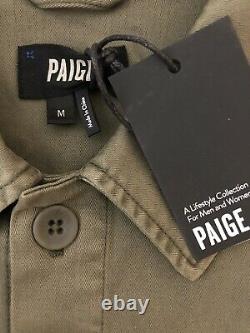 Paige Men's Alva Military Jacket Olive Drab Green Hommes Sz Medium Med New Nwt