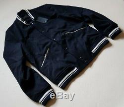 Paul Smith Bomber Jacket Manteau Letterman Navy Laine M (40) Neuf Avec Des Étiquettes Rrp £ 240