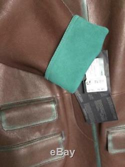 Prada Manteau En Cuir Trench Veste Nappa Bicolore £ 2750 Marque New Vintage