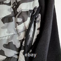 Rlx Ralph Lauren Hommes Medium Large XL Laine Terry Black Camo Panel Veste Zippée Complète