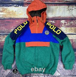T.n.-o. 228 $ Homme Polo Ralph Lauren Polar Sherpa Anorak Hoodie Pullover Jacket Sz XL