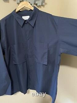 T.n.-o. 350 $ Nanamica Coton Biologique-blend Overshirt Navy, Large