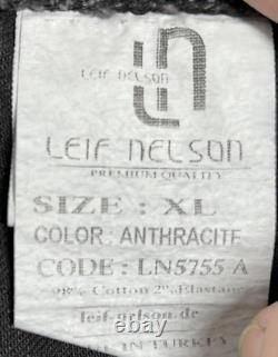 T.n.-o. Leif Nelson Manches Tricotées Noires Veste À Capuche En Denim Cadeau Ln5240 Hommes Sz XL