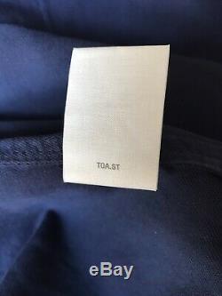 Toast Femmes Coton & Lin Twill Navy Blue Blazer Sz Uk 14 Neuf Avec Des Étiquettes