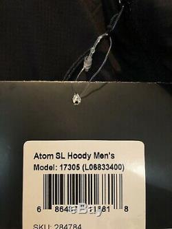Tout Neuf Arcteryx Atom Sl Veste À Capuche Noir Mi-homme Pdsf 229 $