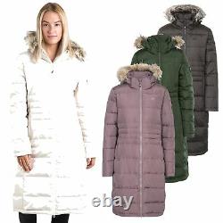 Trespass Womens Down Jacket Long Length Hooded Casual Coat Xxs-xxxl Phyllis