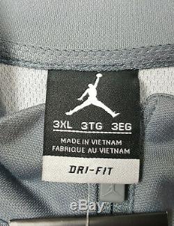 Veste De Costume De Basket-ball Nike Air Jordan Dri-fit + Pantalon Gris Frais Nouveau (taille 3xl)