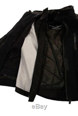 Veste De Moto En Textile Imperméable Noir Pour Hommes Weise Onyx, Nouveau Prix Conseillé 249,99 €