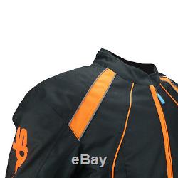 Veste En Textile Pour Moto Imperméable Spada Plaza Textile Black / Ktm Orange