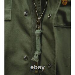 Veste M65 décontractée vintage pour hommes en vert armée militaire