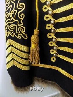 Veste de hussard pour homme, uniforme militaire napoléonien, tunique, pelisse, veste Jimi Hendrix