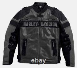 Veste de moto Harley-Davidson en textile et en maille, couleur noir mesh