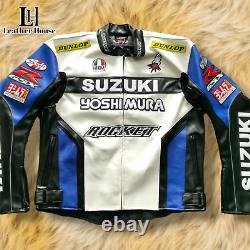 Veste de moto Suzuki Rocket GSXR en cuir pour moto de course