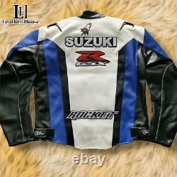 Veste de moto Suzuki Rocket GSXR en cuir pour moto de course