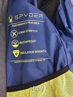 Veste de ski isolée Spyder pour homme en GRIS avec capuche 329 $, Taille XL