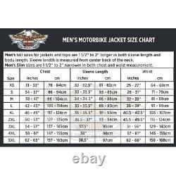 Veste en cuir Harley Davidson pour moto - modèle Varsity pour homme