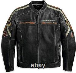 Veste en cuir de moto Harley Davidson pour hommes