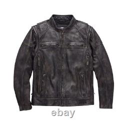 Veste en cuir de vache Harley Davidson Men's Dauntless Convertible 2 en 1