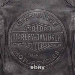 Veste en cuir de vache Harley Davidson Men's Dauntless Convertible 2 en 1