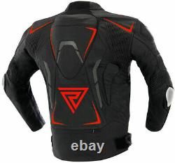 Veste en cuir véritable faite à la main pour homme, noir, style racer pour moto, veste de motard.