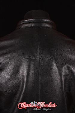 Veste en cuir véritable noir pour moto pour homme SPEEDSTER CRUISER