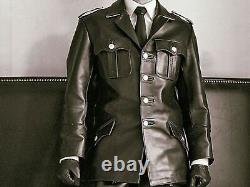 Veste en cuir véritable pour hommes / Tuniques en cuir / Chemise en cuir / Veste BLUF/Police