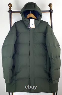 Veste imperméable à capuche en duvet de canard NWT $895 NN07 pour homme taille 2XL verte