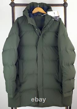 Veste imperméable à capuche en duvet de canard NWT $895 NN07 pour homme taille 2XL verte