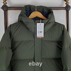 Veste imperméable à capuche en duvet de canard NWT $895 NN07 pour homme taille 2XL verte