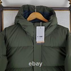 Veste imperméable à capuche en duvet de canard NWT $895 NN07 pour homme taille 2XL verte