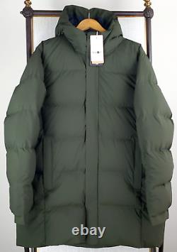 Veste imperméable à capuche en duvet de canard NWT $895 NN07 pour homme taille 2XL verte