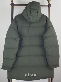 Veste imperméable à capuche en duvet de canard NWT $895 NN07 pour homme taille 2XL verte