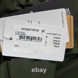 Veste imperméable à capuche en duvet de canard NWT $895 NN07 pour homme taille 2XL verte