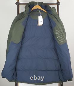 Veste imperméable à capuche en duvet de canard NWT $895 NN07 pour homme taille 2XL verte