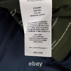 Veste imperméable à capuche en duvet de canard NWT $895 NN07 pour homme taille 2XL verte