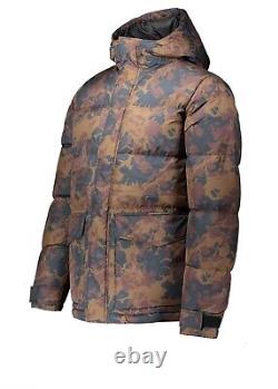 Veste matelassée en bois pour homme, taille XL UK, manteau Sander Camo à garnissage en duvet, vert kaki